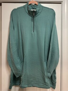 Coldwater Creek Turquoise Half-Zip Pullover